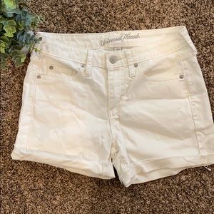 White denim shorts